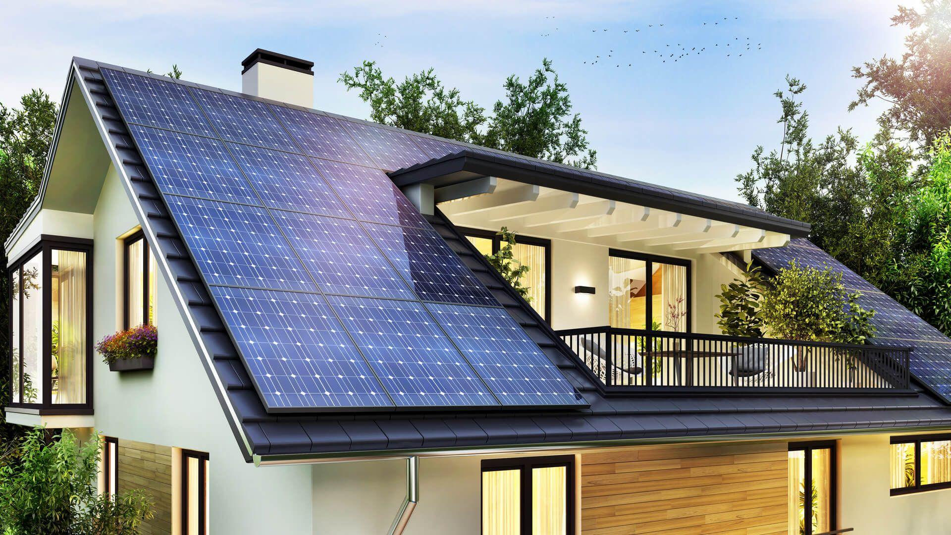 Solární panel na střeše